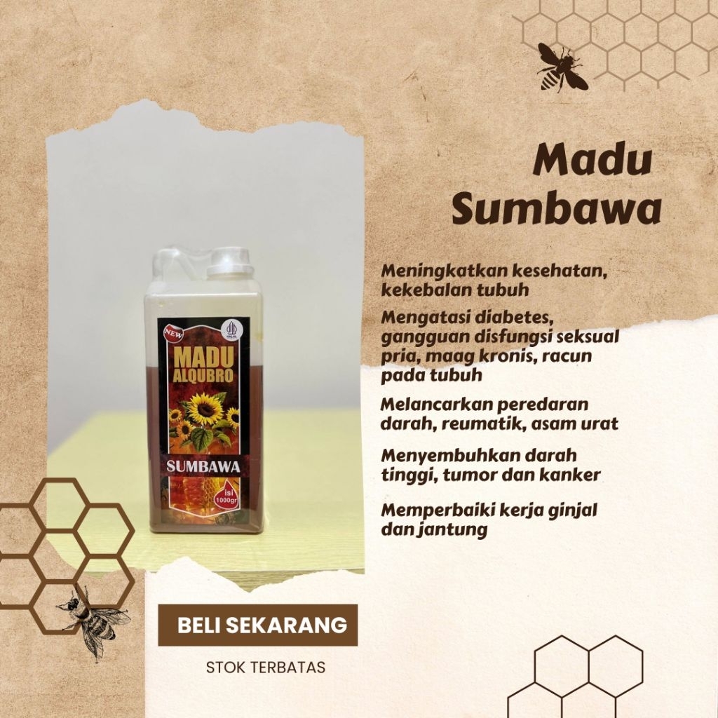 

Distributor Madu Murni Asli Original Sumbawa AlQubro 1kg Beseller