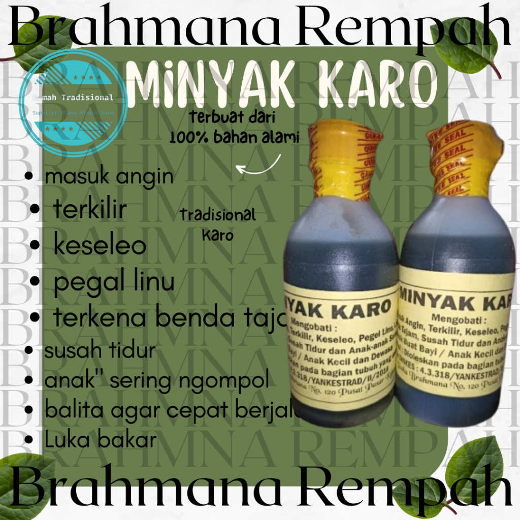 

Minyak Karo Asli 200ml Original