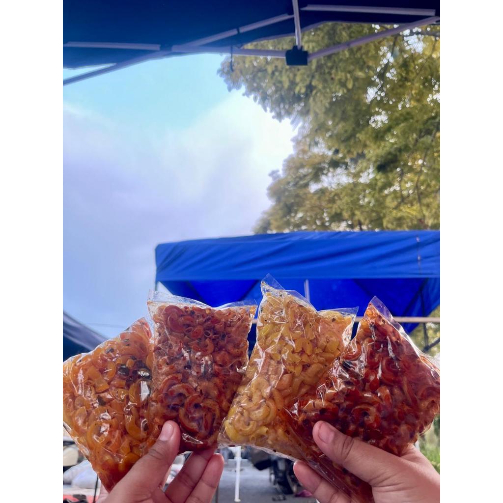 

50Gr Makaroni Cikruh Daun Jeruk Aneka Rasa Original,Pedas Gurih,Extra Pedas & Balado Kemasan