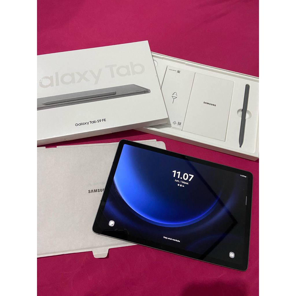 SAMSUNG TAB S9 FE 128GB RESMI SECOND