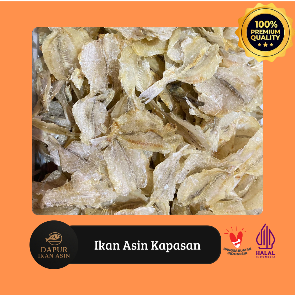 

IKAN ASIN Kapasan / Kapas Kering Siap Goreng Premium / Kapasan Tawar Gurih