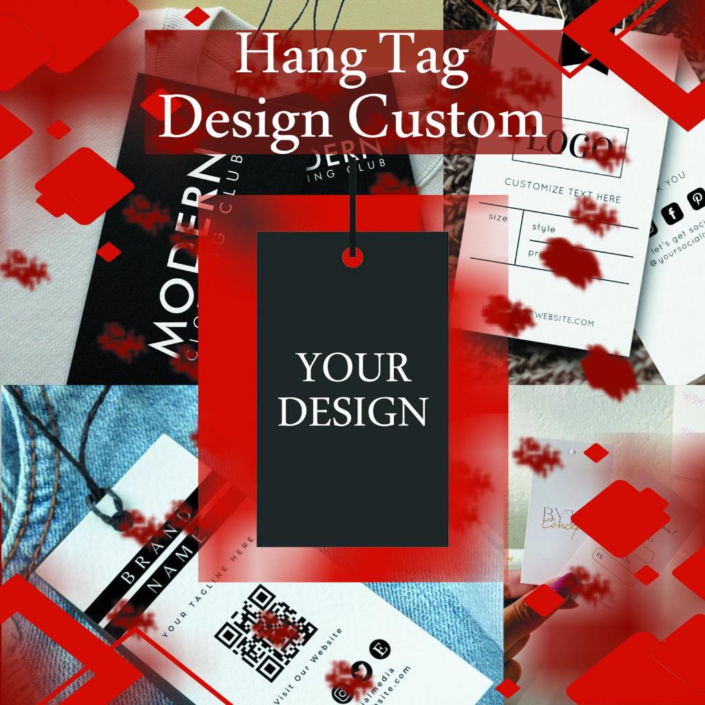 

Hang Tag Label Baju Hangtag Custom Art Carton 260gsm 1 sisi 200 pcs