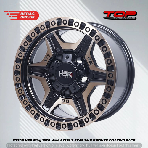 Velg HSR Offroad Ring 15 Mobil Jimny Katana Escudo Taft Pcd 5X139,7 HSR XTS06 R15