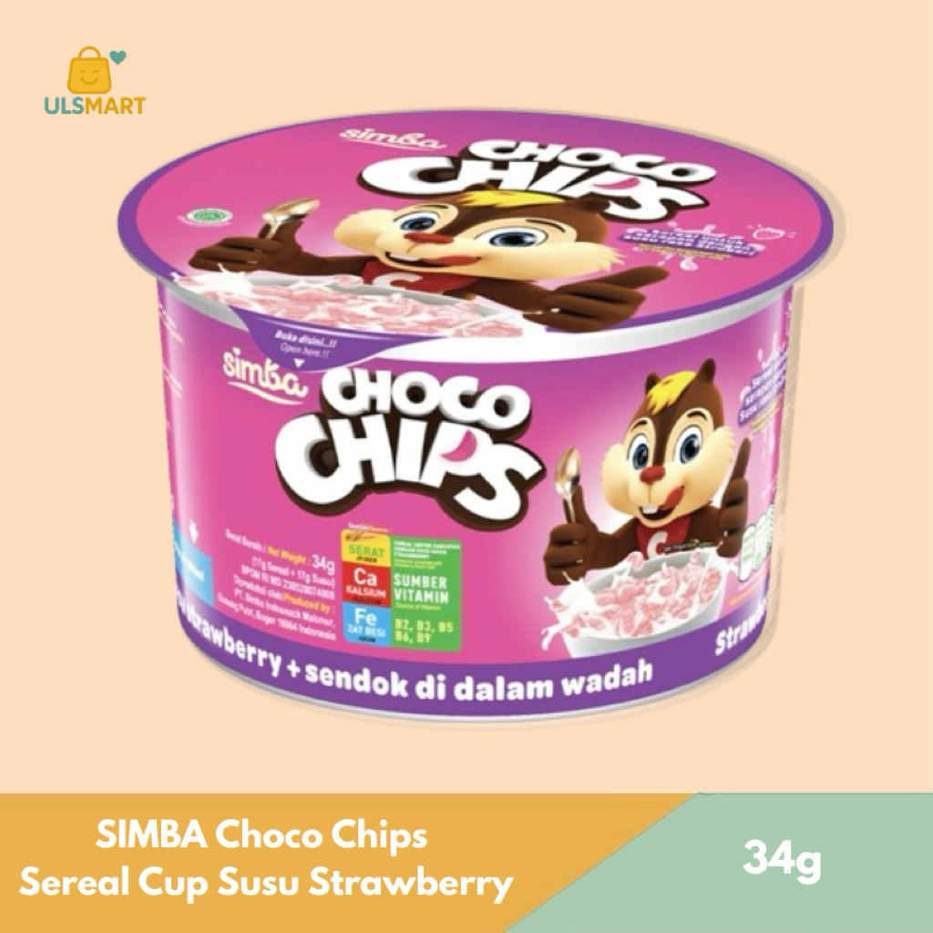 

SIMBA Choco Chips Sereal Cup Susu Strawberry 34 g