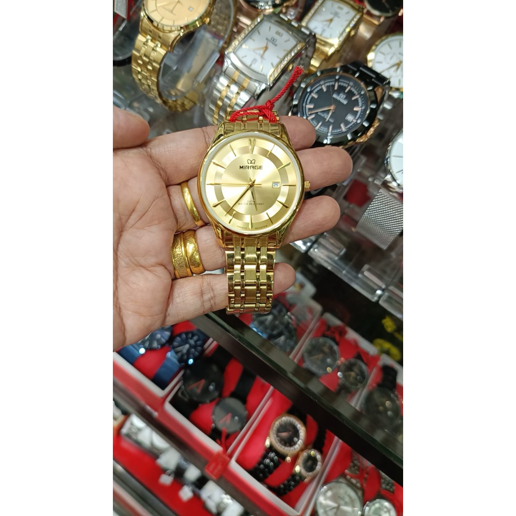 Jam Tangan Mirage Pria Gold Emas