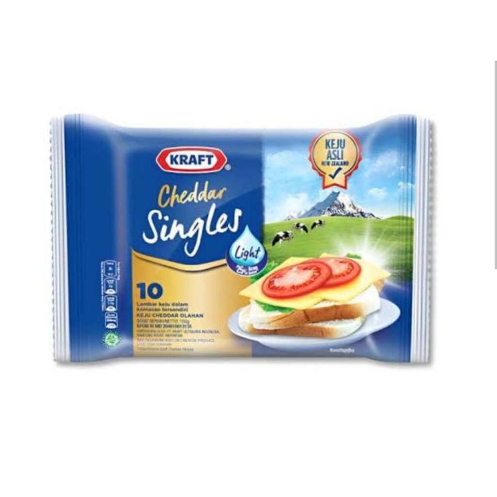 

Kraft Cheddar Singles Isi 10 Lembar