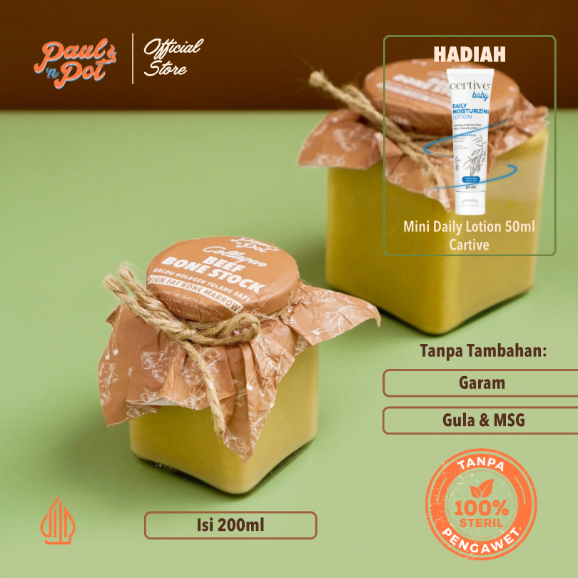 

Collagen Beef Bone Stock - Kaldu Kolagen Tulang Sapi - Trial Jar 200ml - Bone Broth MPASI