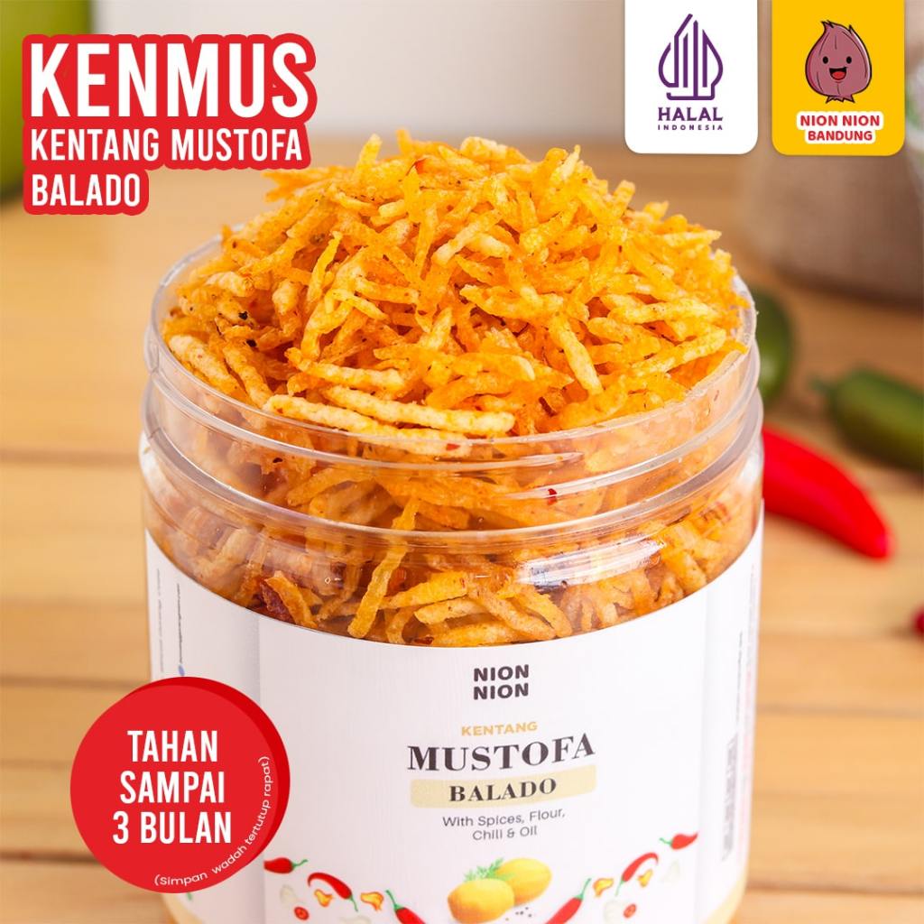 

Kentang Mustofa Goreng Kering Balado Original 200 gr Potato Mix Teri Kacang Pedas Gurih 250 Gram