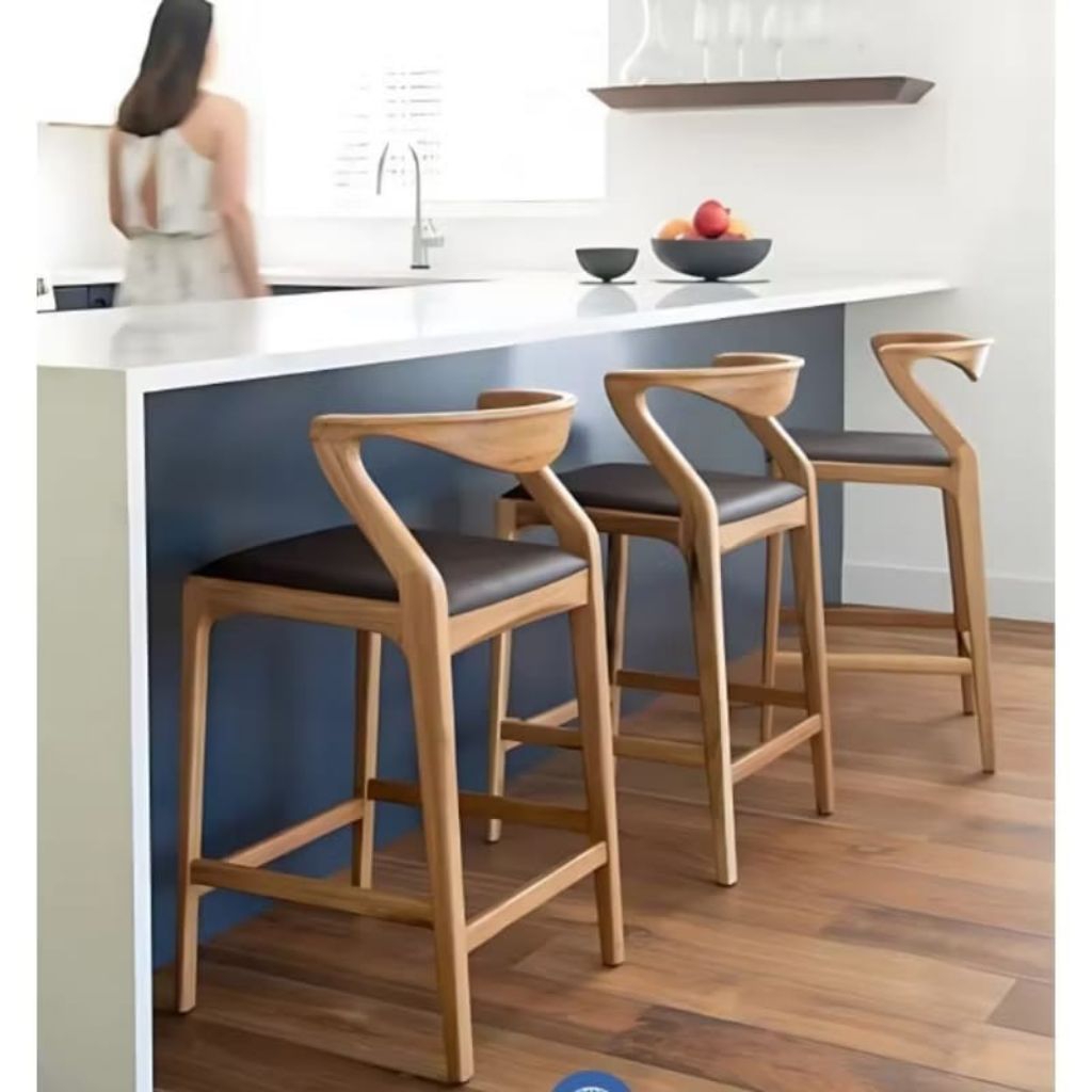 kursi cafe - kursi bar cafe - kursi mini bar - kursi dapur bar - kursi bar kayu jati asli