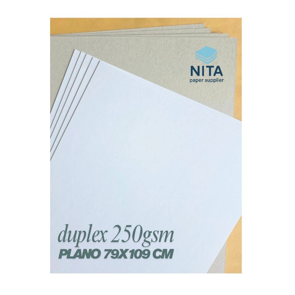 

Karton Duplex 250gsm Uk Plano 79x109cm Putih Coated - Abu Karton Pola