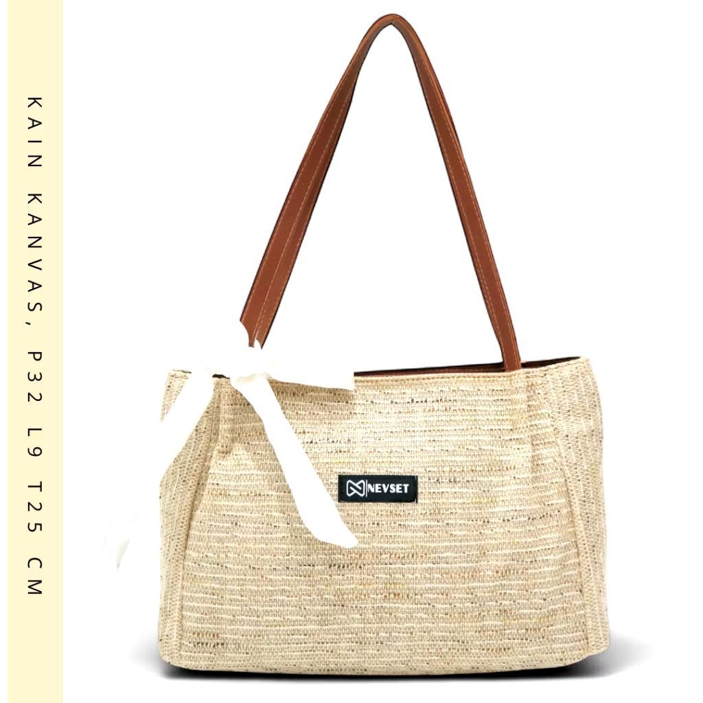 Tas pantai totebag wanita totebag jumbo pengajian arisan tas wanita murah cantik totebag kain tebal 