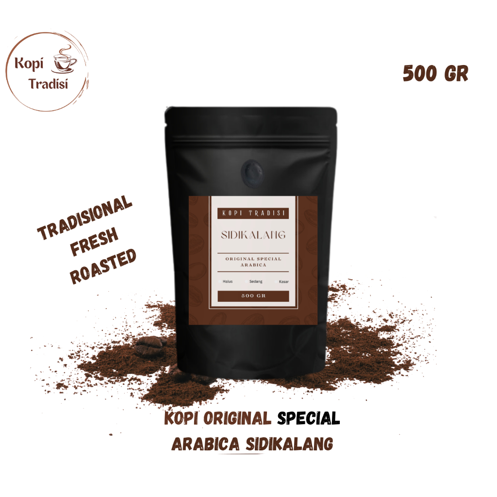 

Kopi Bubuk Original Special Arabica Sidikalang 500 gr Fresh Roasted | Kopi Hitam Kualitas Super