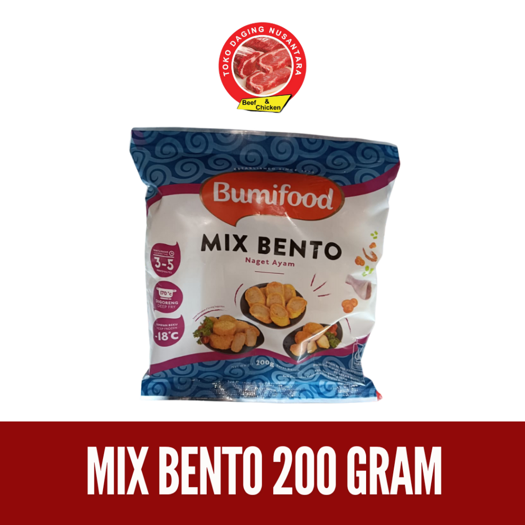 

Bumifood Mix Bento 200 Gram / Mix Bento Naget Ayam