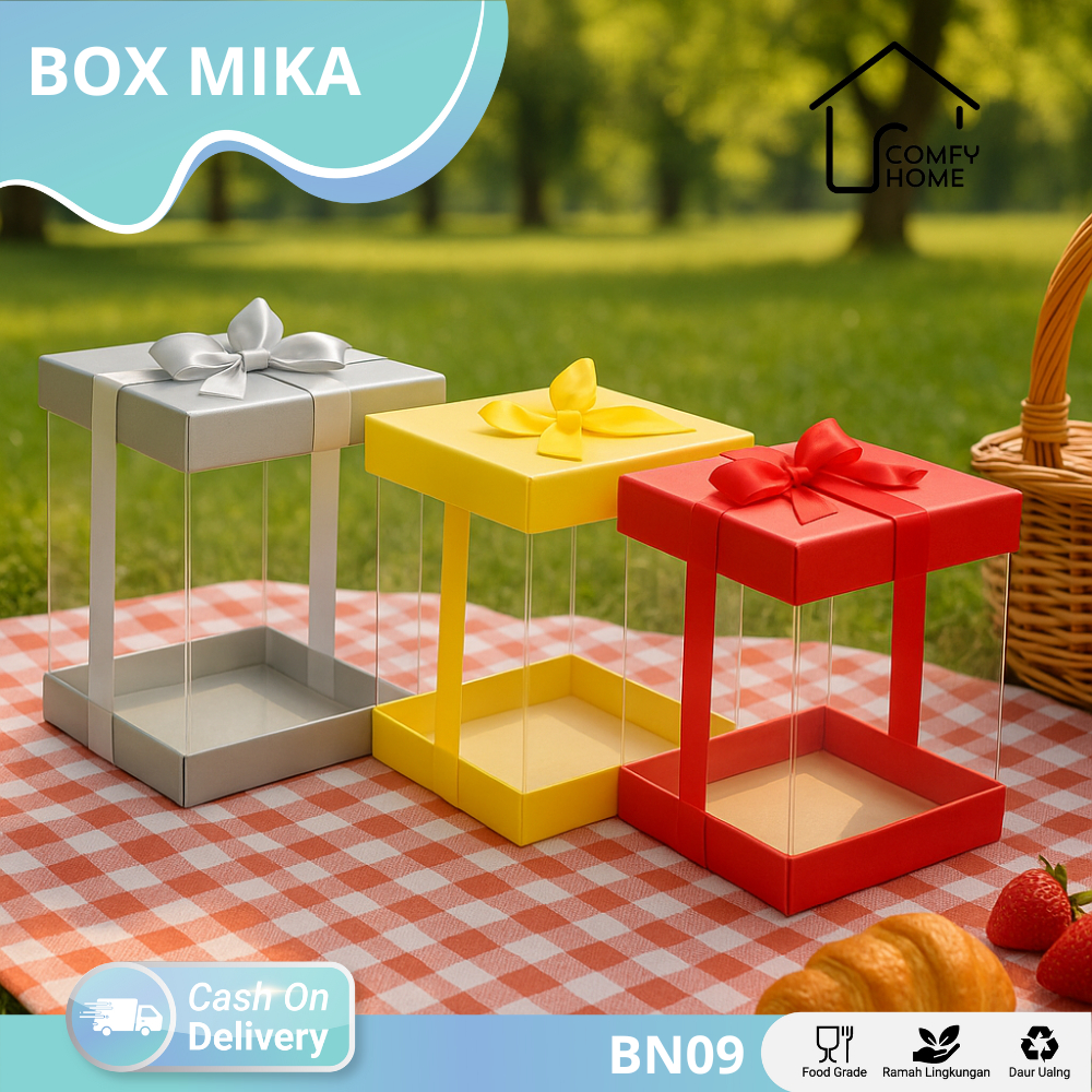 

Gift box / Box Mika / Kotak Hadiah / Box Transparan Mika Bening Elegan | BN09 - BN10
