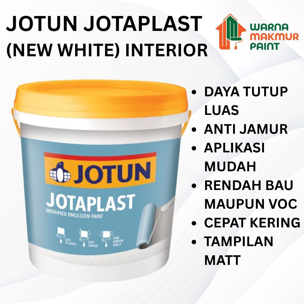 JOTUN JOTAPLAST NEW WHITE (PUTIH) / CAT TEMBOK INTERIOR