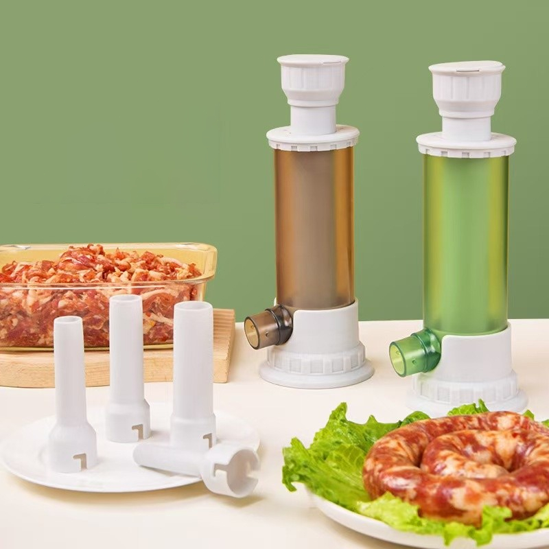 Pembuat enema menggunakan mesin pembuat sosis tangan kaleng enema, sebuah alat sosis usus