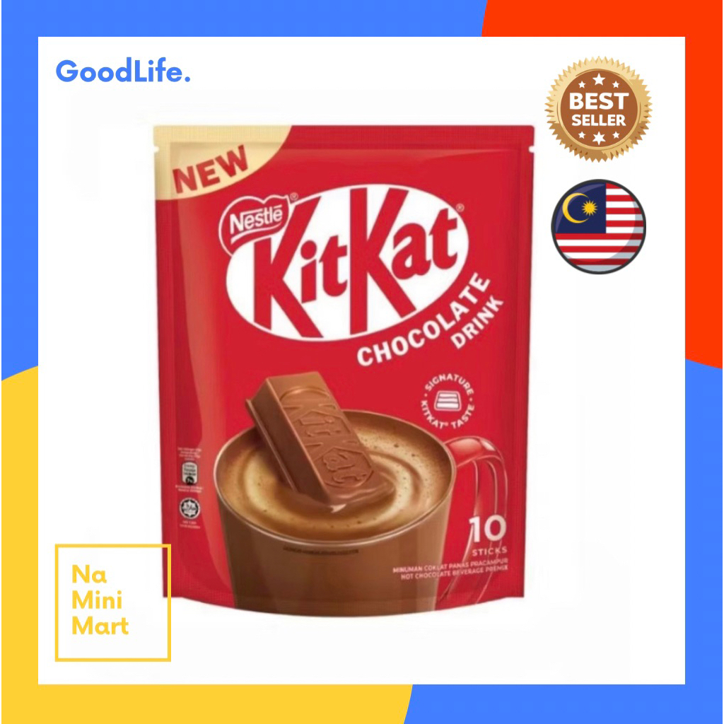 

KitKat Minuman Coklat Bubuk Sachet [10x33gr] | Hot Chocolate Malaysia Halal