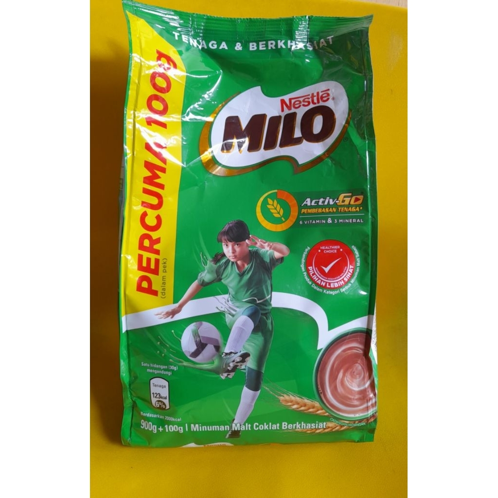 

Milo bubuk percuma 900 gram + free 100 gram