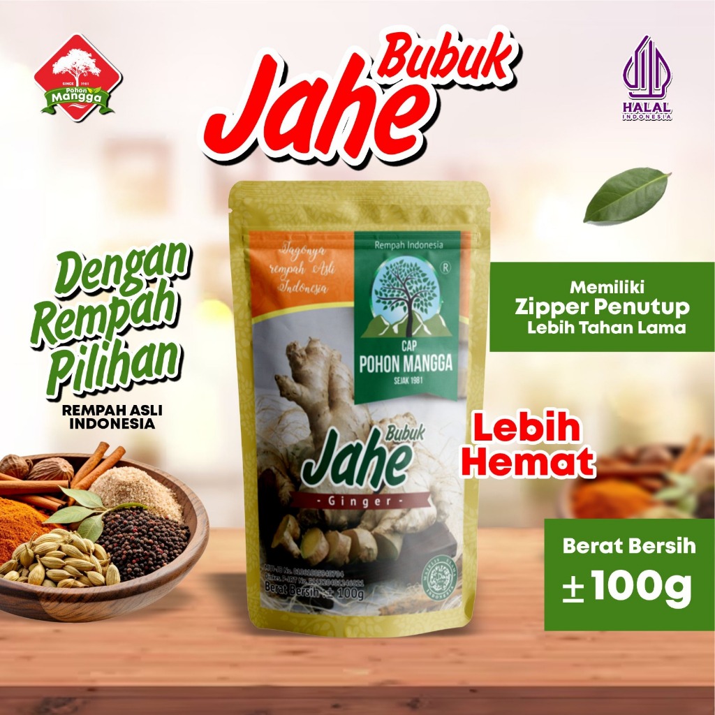 

(POUCH) Jahe Bubuk Cap Pohon Mangga 100gr