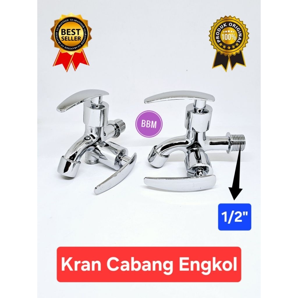 Kran Cabang 2 Engkol / Kran Cabang Shower Stainless / Keran Shower Doubel / Kran Air Cabang Dua