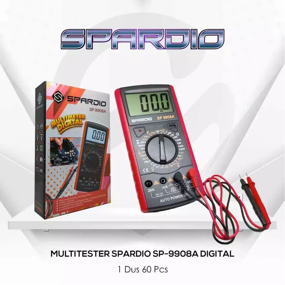 Multitester Spardio SP9908A SP 9908A Digital/Avo Meter/Avometer Digital Besar Bagus Auto Power Off