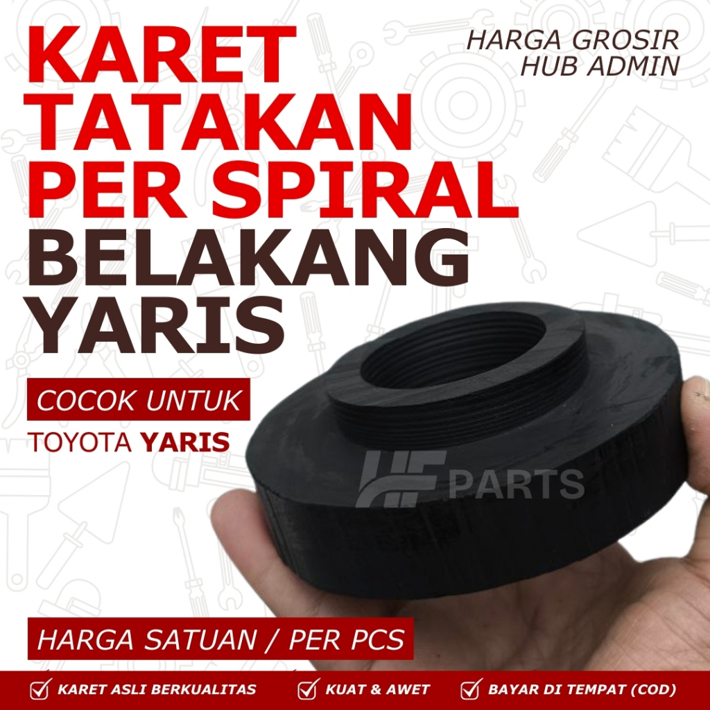 KARET TATAKAN PER SPIRAL BELAKANG TOYOTA YARIS / TATAKAN PER KEONG BELAKANG
