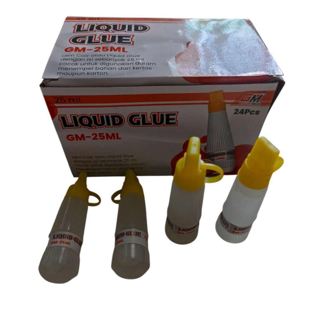 

1 box 24 pcs LEM KERTAS LIQUID GLUE GM-25ml