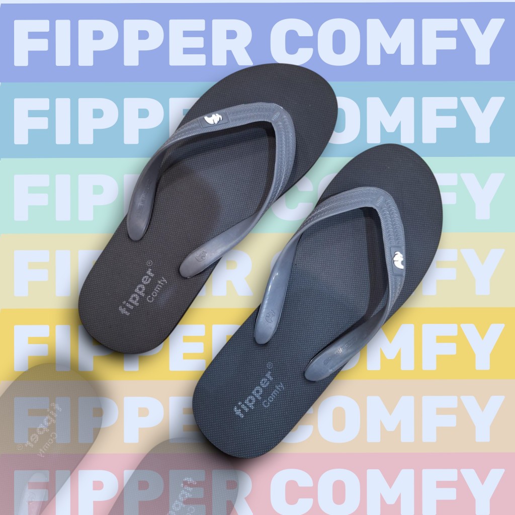 FIPPER COMFY GREY -sandal japit pria
