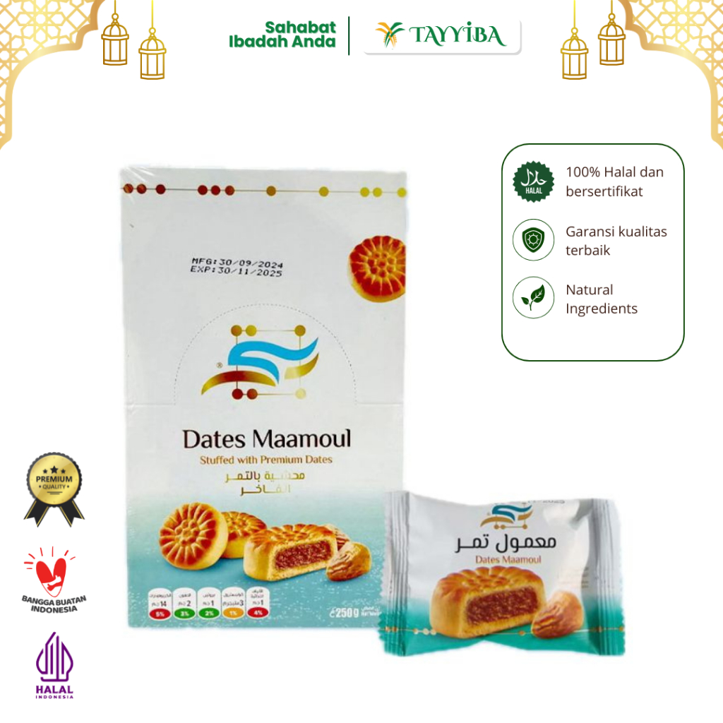 

Bentte Maamoul Kurma Asli – Camilan Premium Rasa Otentik Timur Tengah | 1pack isi 12 pcs