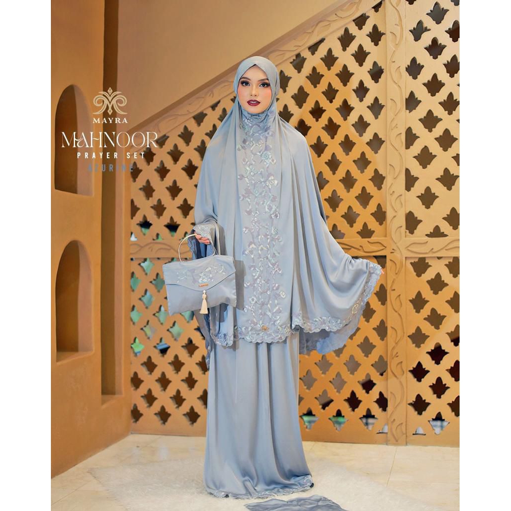 MUKENAH / PRAYER SET SILK PRINTING MAHNOOR by Mayra