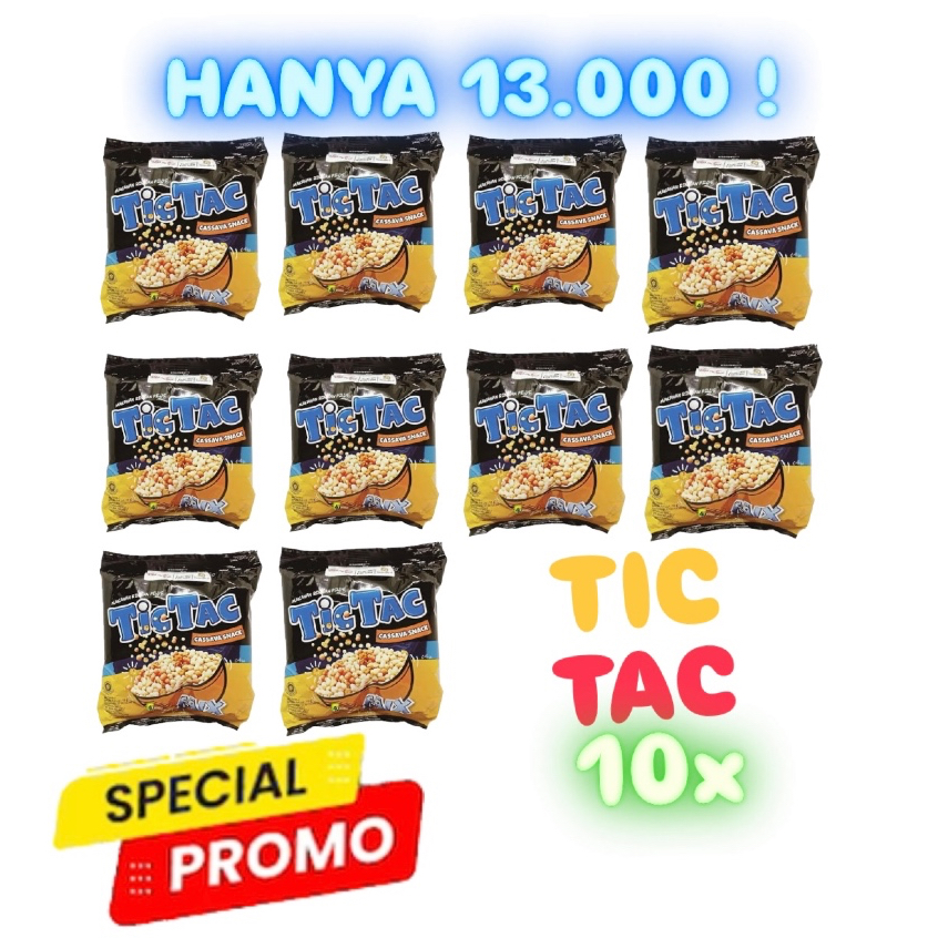 

TICTAC ISI 10PCS SNACK NGEMIL LEZAT CRISPY MURAH MERIAH