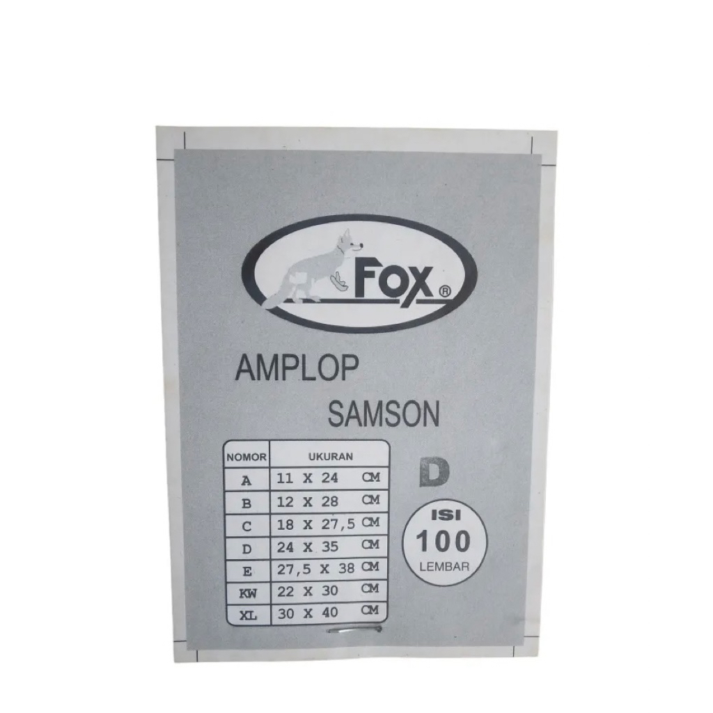 

AMPLOP COKLAT FOX NO SEAL UKIRAN D F4 ISI 100 / MAP COKLAT TANPA SEAL