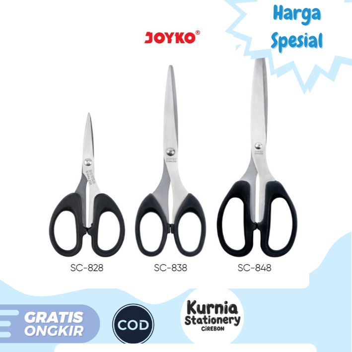 

Joyko Scissors / Gunting Kerats SC-828, SC-838 dan SC-848 (Satuan)