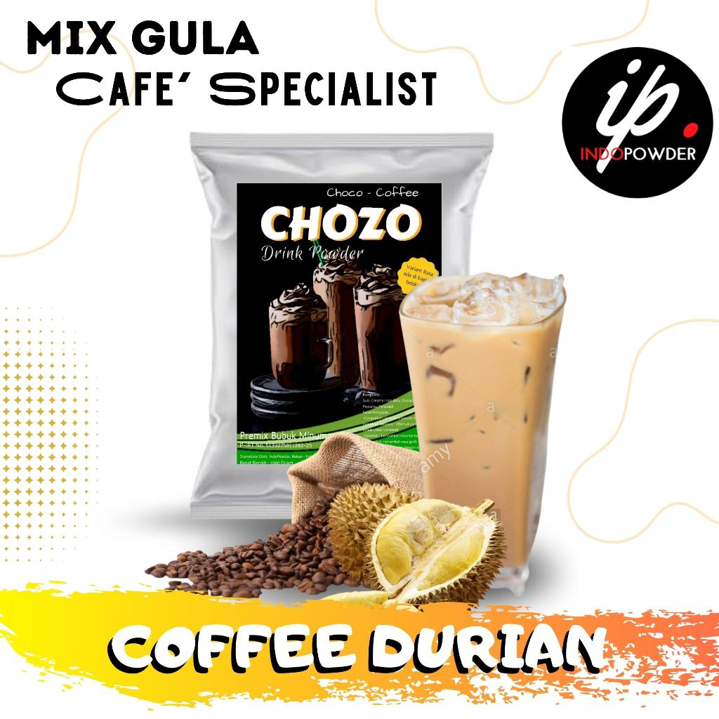 

Indopowder - Bubuk Minuman KOPI / COFFEE DURIAN 1Kg Untuk Cafe, Waralaba & Usaha Minuman Kekinian