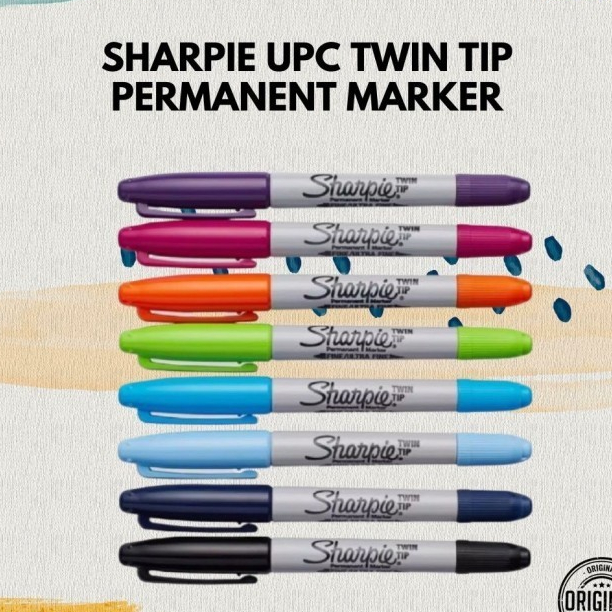 

Sharpie UPC Twin Tip Spidol Original Permanent Marker Warna Hijau dan Magenta