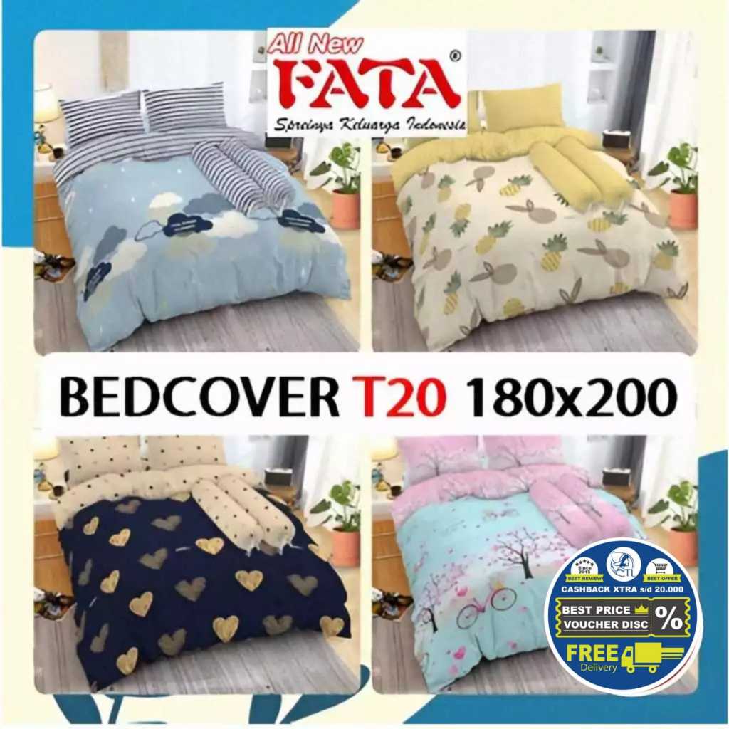 [NEW] BC Bedcover Fata uk 180 180x200 King Size 3D SIGNATURE MINIMALIS Bedcover + Sprei Fata BC set 