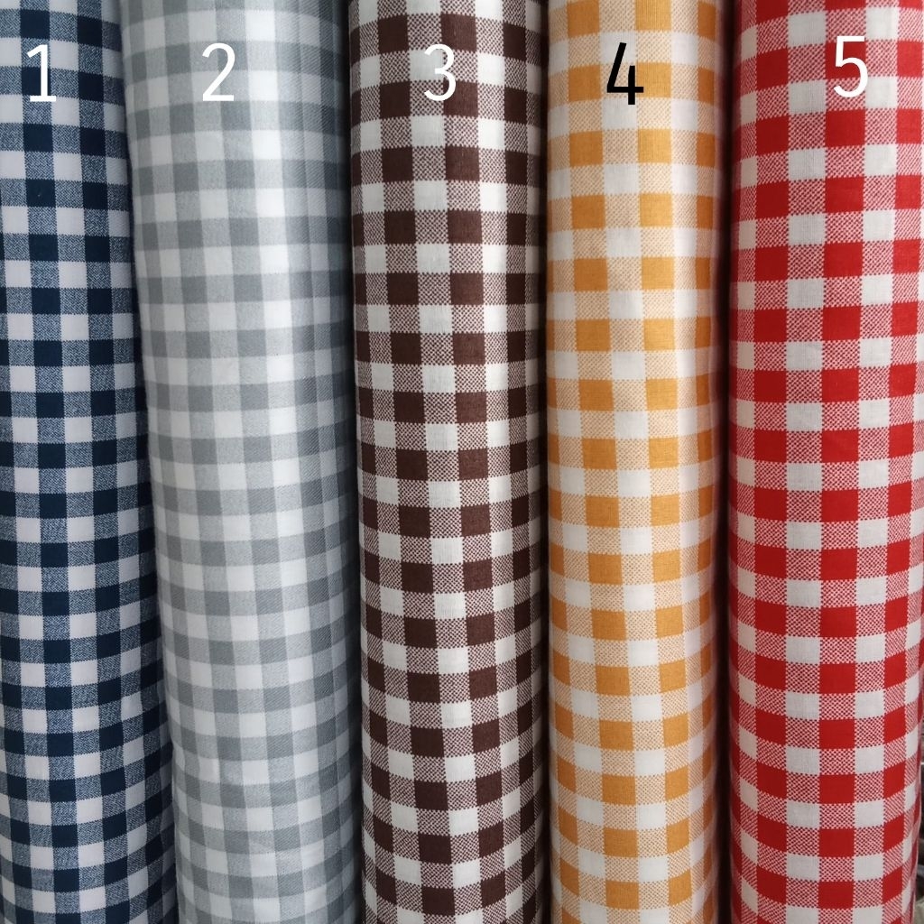 katun jepang tokai senko motif kotak sedang