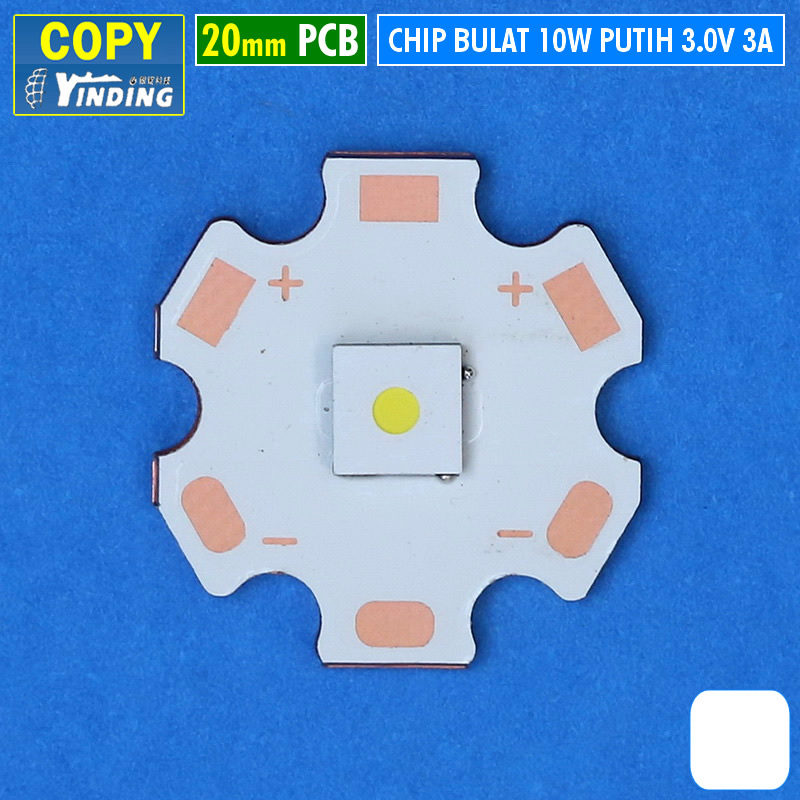Copy Yinding Led 10W 20mm 6500K 7000K Putih Mata Lampu Led Chip Bulat Super Throw Senter Led Taff Sw