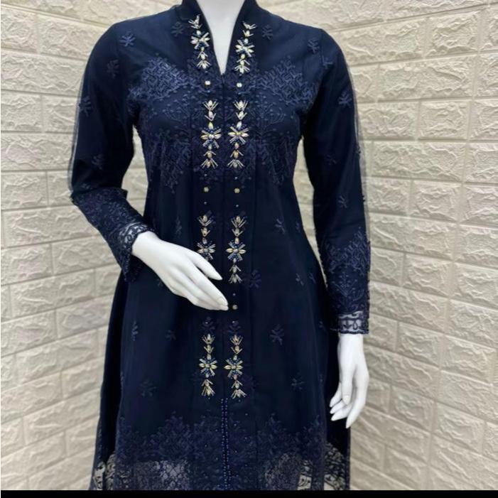 Kebaya Haura model kartini kebaya wisuda baju dress panjang dengan payet elegan / Hrg atasanya