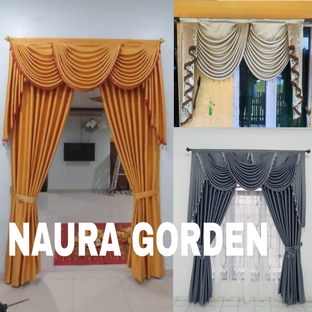 Gorden Poni Gelombang Mewah Jendela dan Pintu Minimalis Gorden Ruang Tamu Pintu tengah Panjang