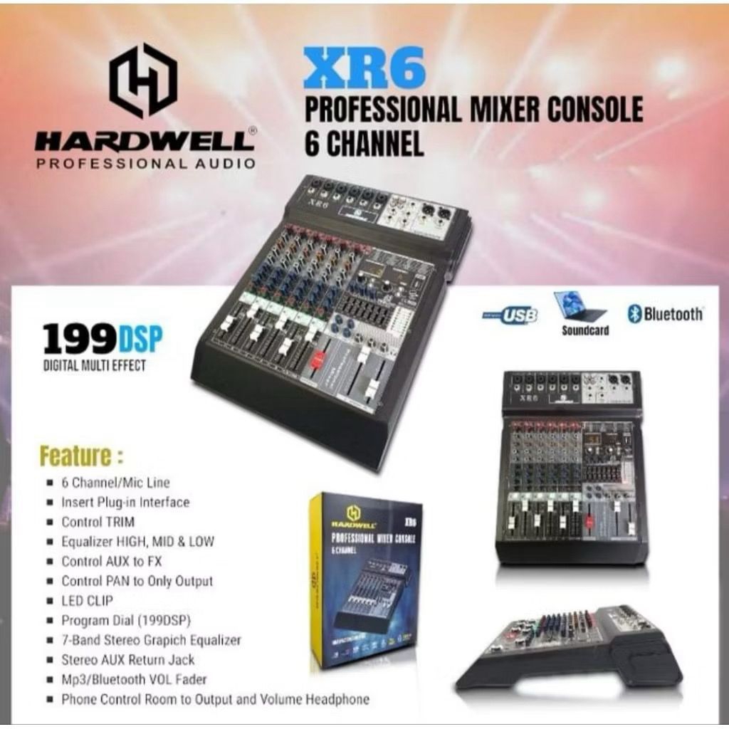 Mixer 6ch Hardwell XR-6 ORIGINAL