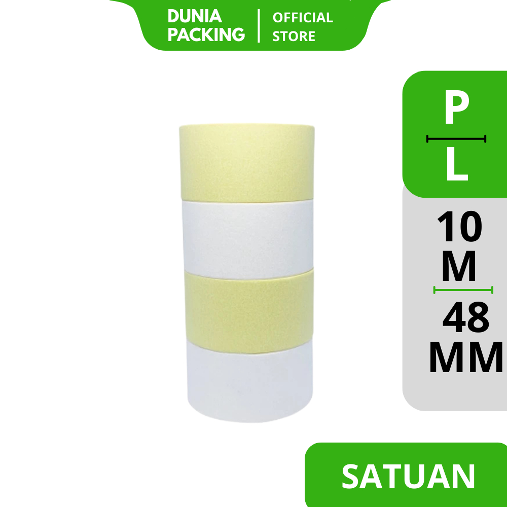 

Lakban OPP Tape / Isolasi Masking Tape / Lakban Kertas Dunia Packing 48mm x 10 meter