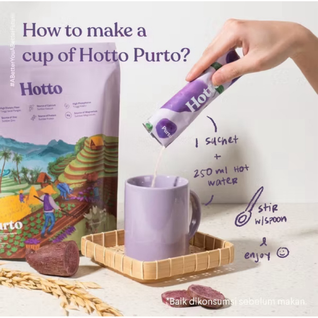 

X2 Pouch Hotto Purto With Purple Potato