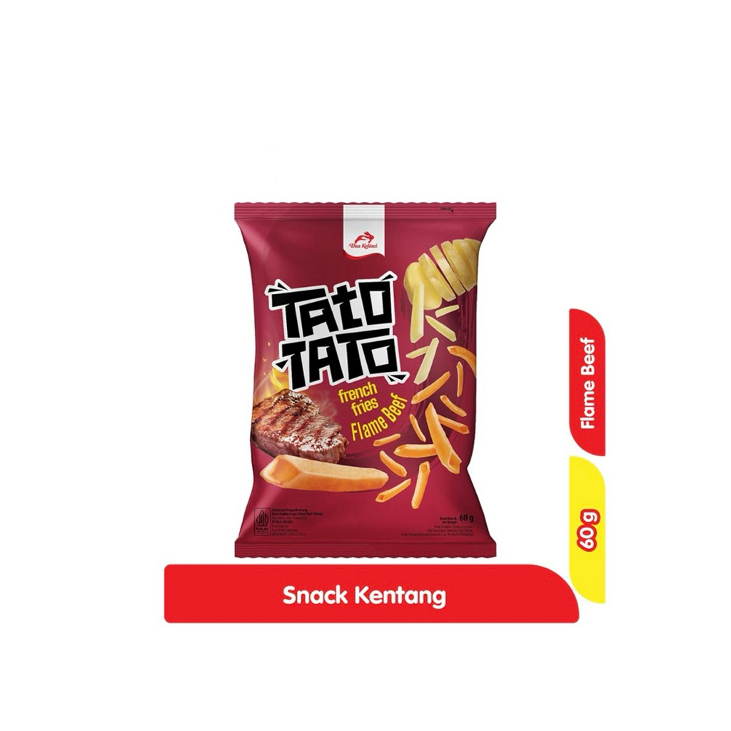 

Dua Kelinci Tato Tato Snack Kentang Flame Beef 60 g