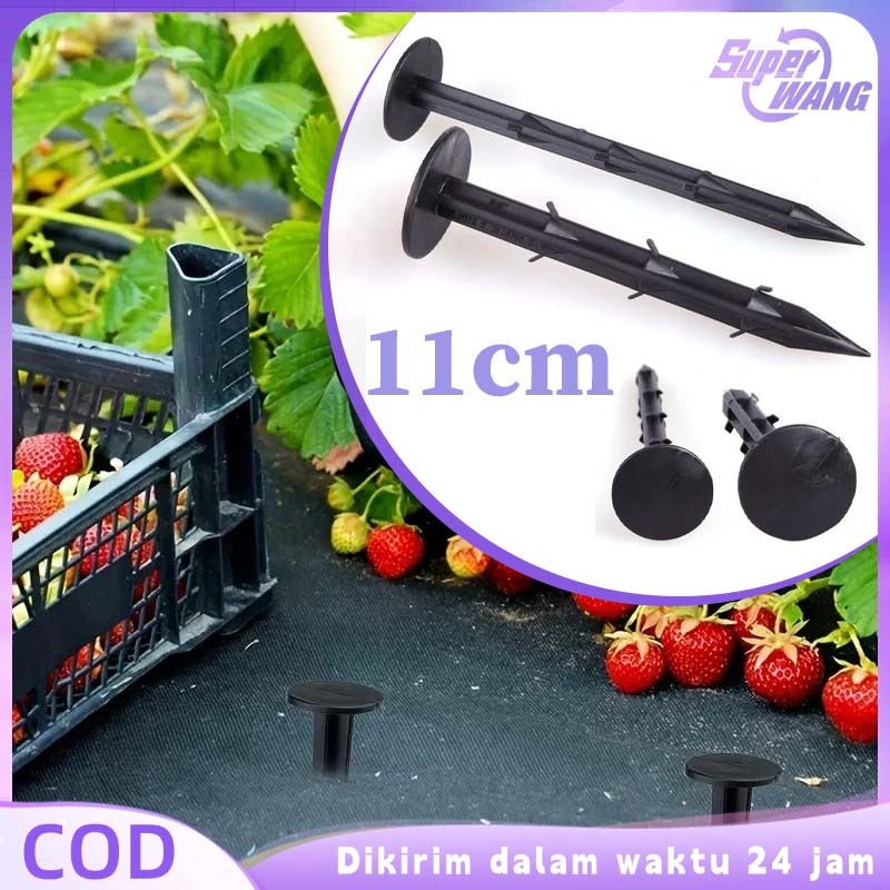 100pcs Paku Plastik Mulsa 11cm Paku Weedmat Jepit Mulsa Plastik Penjepit Mulsa Plastik Tusuk Mulsa