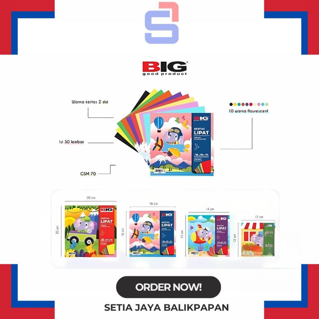 

BIG Kertas Lipat BIG Berbagai Ukuran Cocok Untuk Kerajinan Tangan