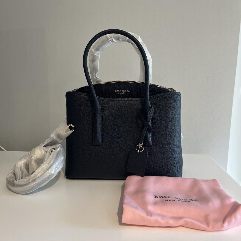 TAS KS MARGAUX MINI REFINED GRAIN LEATHER BLACK CROSSBODY BAG