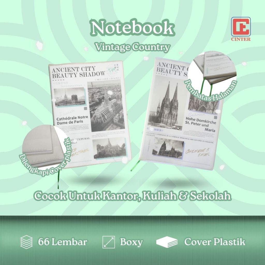 

BUKU CATATAN / BUKU HARIAN / NOTE BOOK B5 PT-113525 VINTAGE COUNTRY