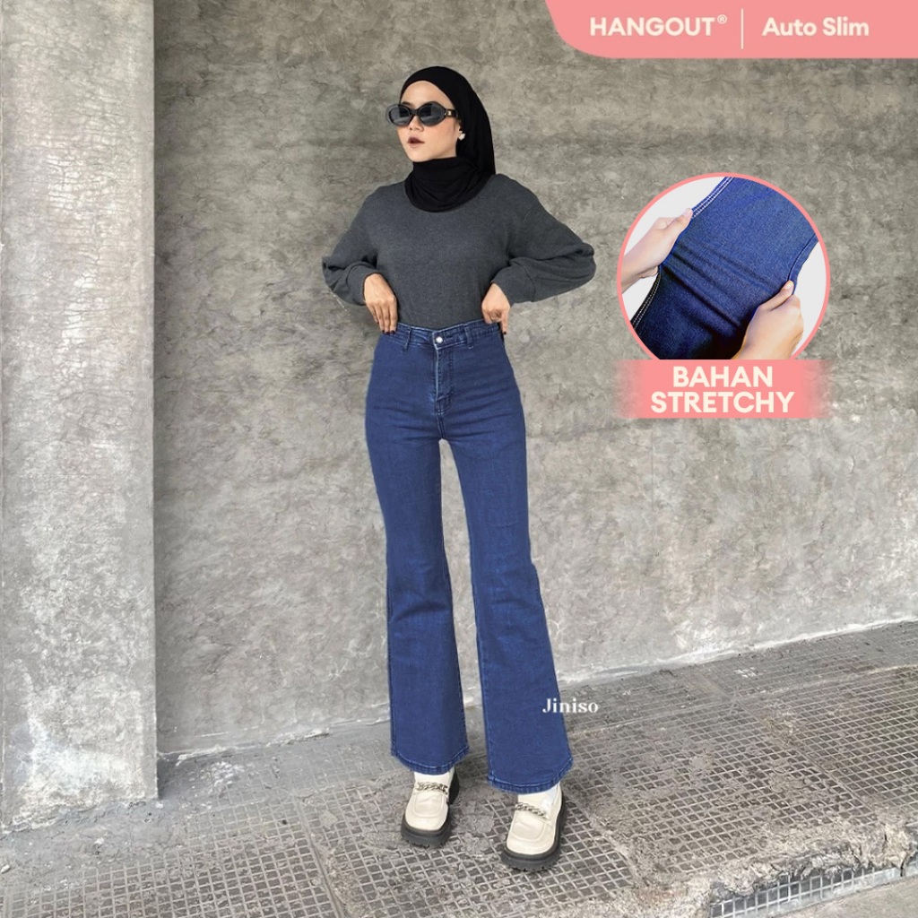 JINISO - Highwaist Stretch Cutbray Jeans 520 HANGOUT