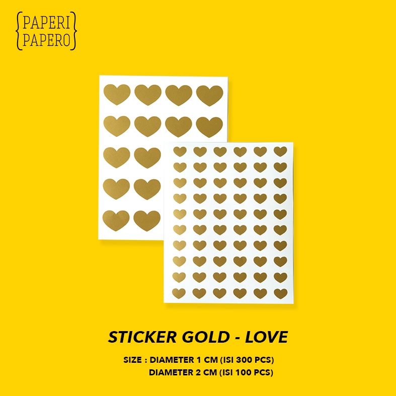 

Sticker Love Gold - Cutting Stiker Heart Hati Cinta Emas Segel Tempel